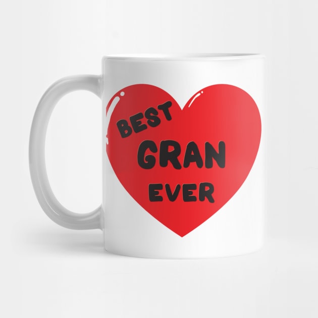 Best gran ever doodle hand drawn design by The Creative Clownfish